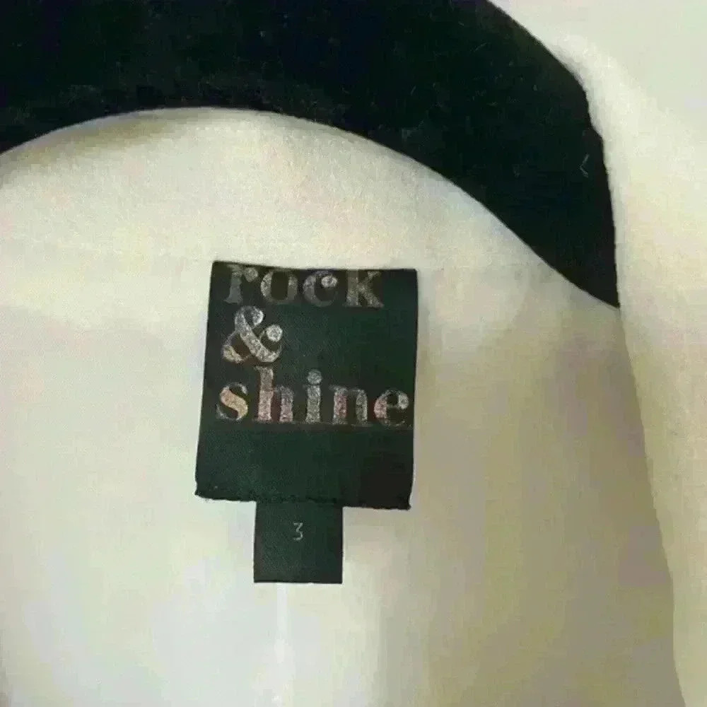 Rock &‎  Shine sleeveless white blazer size S - Picture 3 of 6